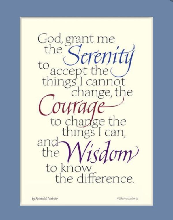 The Serenity Poem (as quoted above).