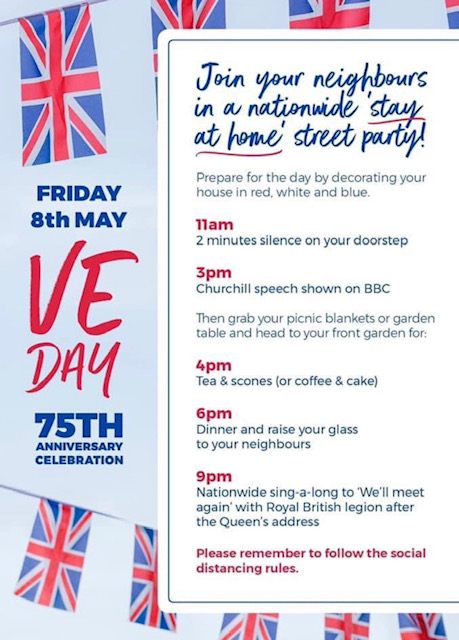 Programme for VE Day celebrations.