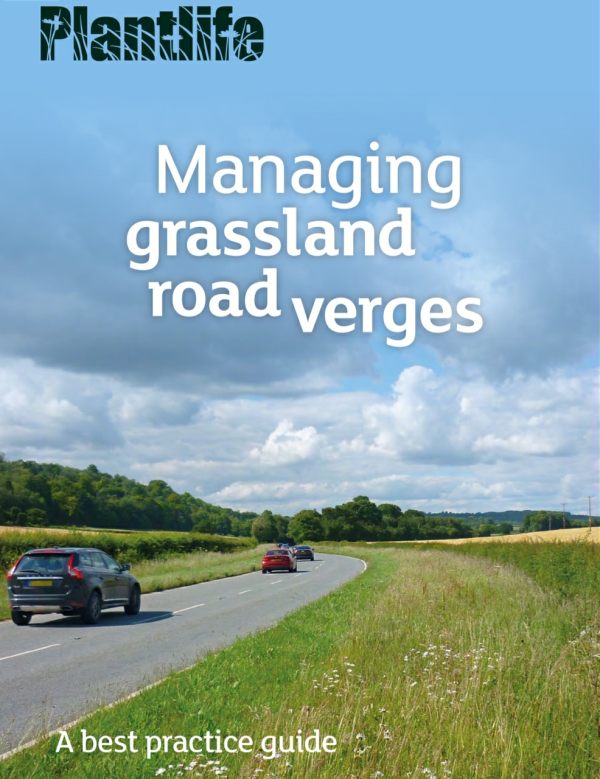 Front cover of the Plantlife "Best practice to managing grassland road verges".