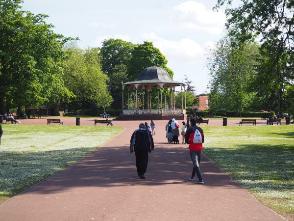 Looking along one of the paths to the bandstand.