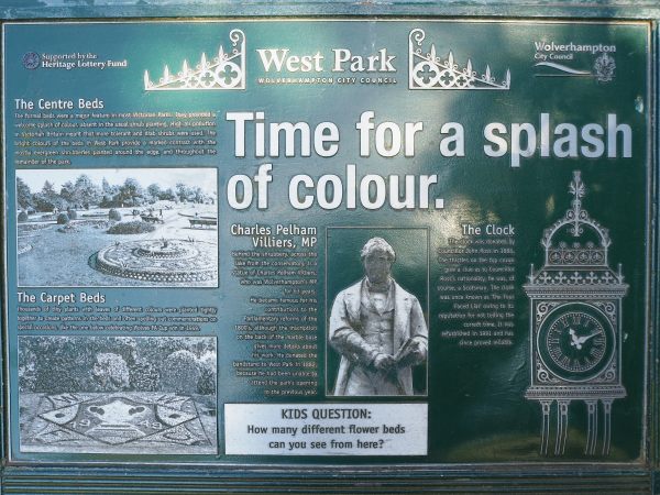 Interpretation Board in West Park.