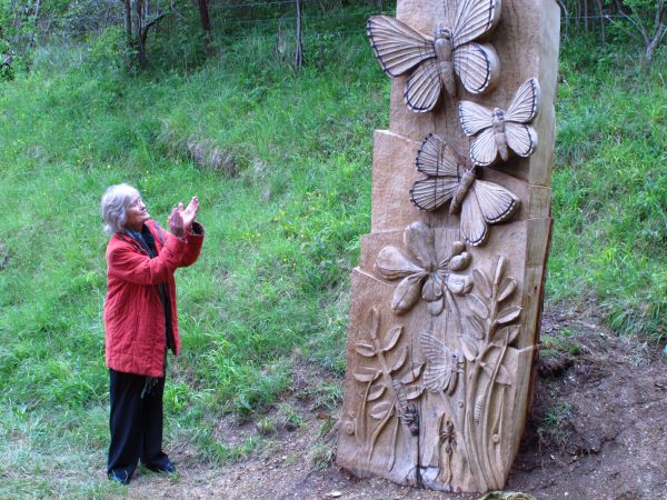 Actress Virginia McKenna unveiled the sculpture in 2015.