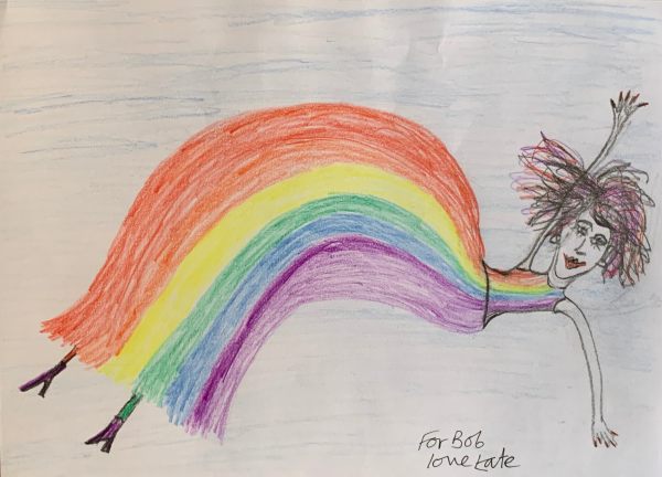 Rainbows for the NHS. Not all children, but a special one from Kate.