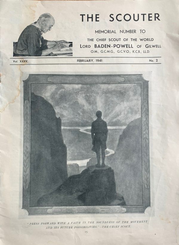 Part of the tribute to Baden-Powell from page 25 of the February 1941 "The Scouter".