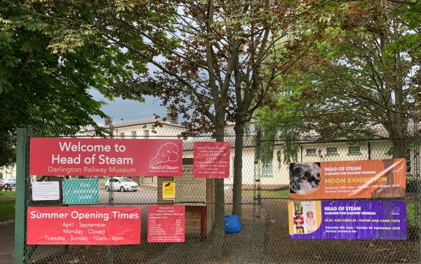 The entrance to the "Heads of Steam" railway museum.