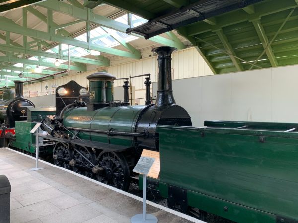 Engine "Derwent" in a former platform in Darlington North Road Station.