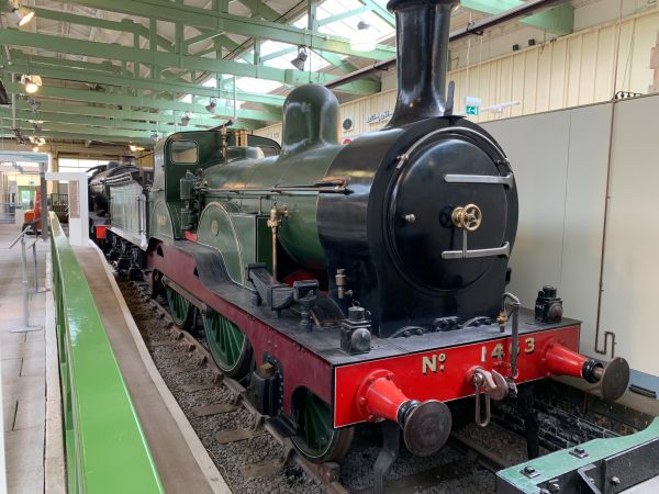 Engine No 1463 in a former platform in Darlington North Road Station.