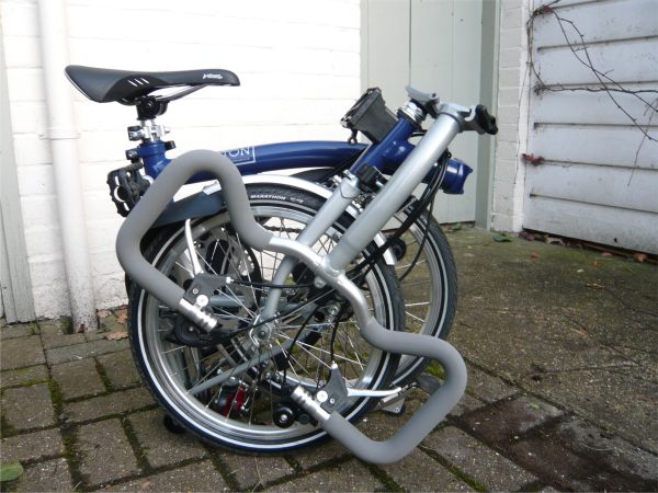 Brand new. December 2008. Most Bromptons are bespoke. He chose blue and silver.