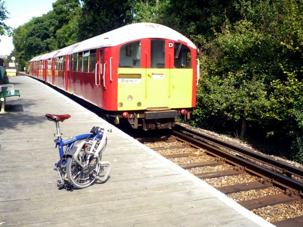 September 2011. Island Railway using (and still in 2020) ancient London Underground stock between Ryde and Shanklin on the Isle of Wight.