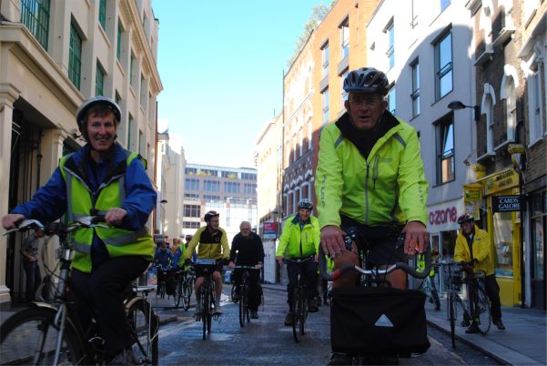 October 2012. Sustrans Rangers ride, Islington.