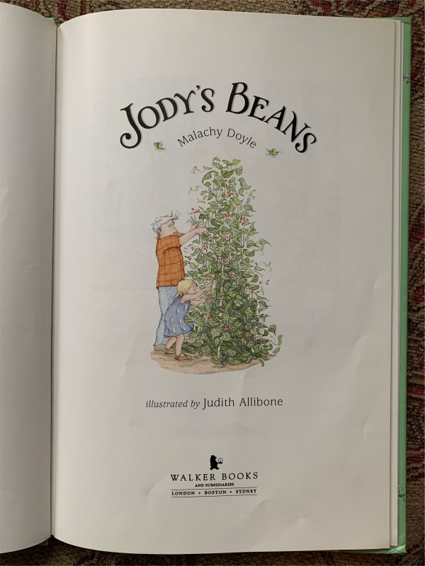Inside front cover of Jody's Beans.