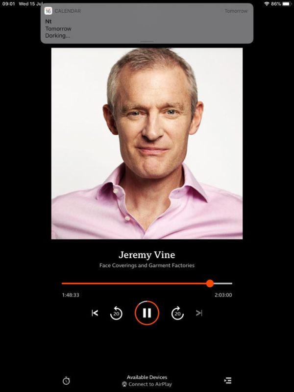 Jeremy Vines on BBC Sounds.