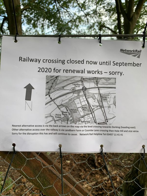 The path down to the crossing. Also closed by the NT.