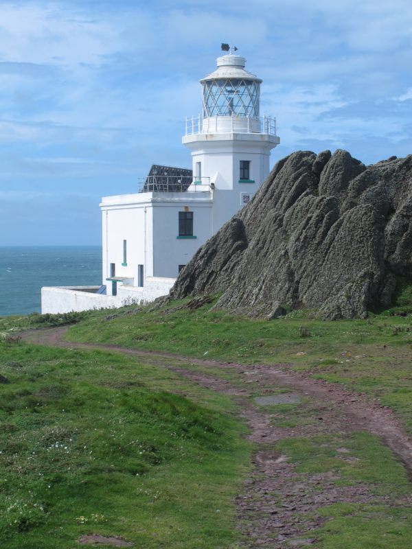 Skokholm Island lighthouse.