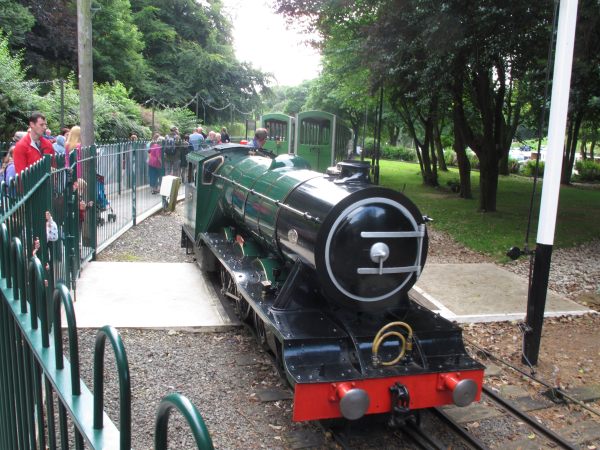 Fake steam engine at Peasholm Park, Scarborough.