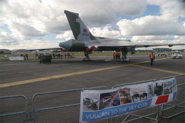 The Vulcan waiting its turn at Farnborough.