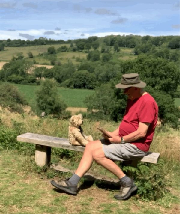 Bertie and Bobby on Diddley's Bench.