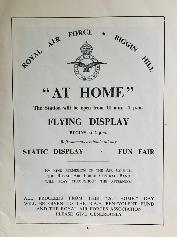 Royal Air Force Biggin Hill "AT HOME" FLYING DISPLAY.