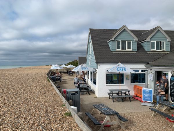 Looking west from the Bluebird Café.