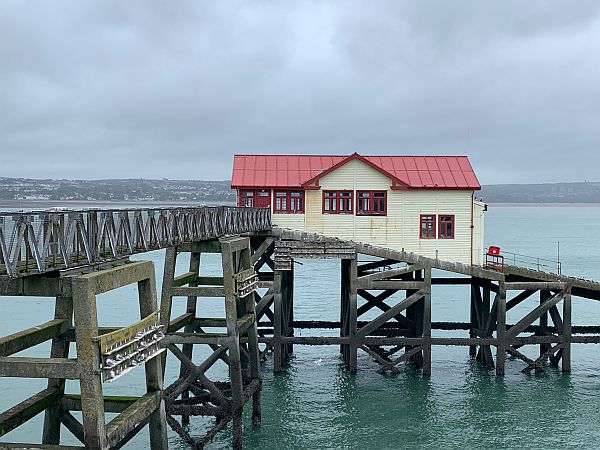 The old lifeboat station, Mumbles Pier.