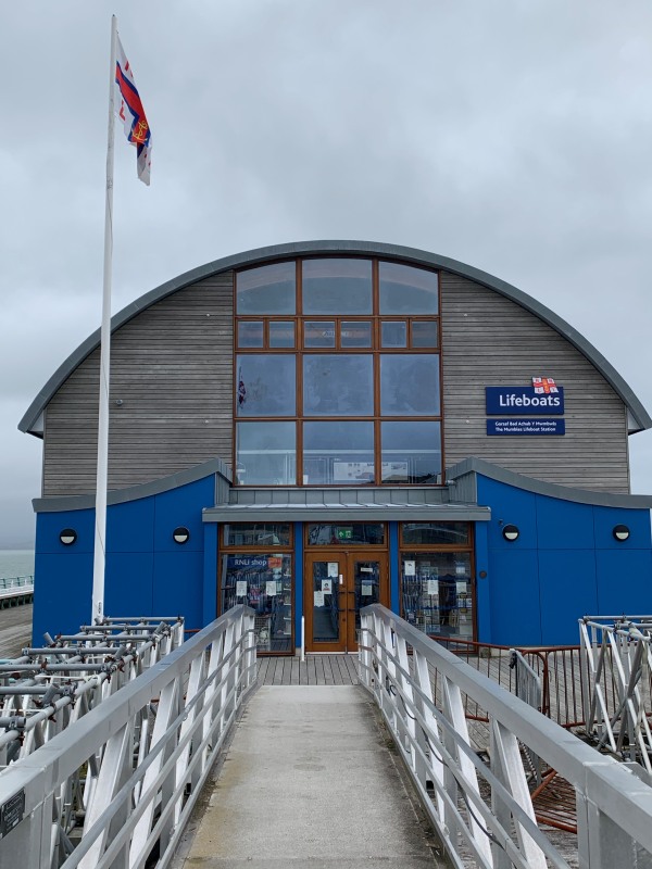 Temporary footway to the new lifeboat station.