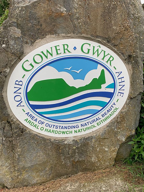 Colourful plaque for the Gower Peninsula - Area of Outstanding Natural Beauty.