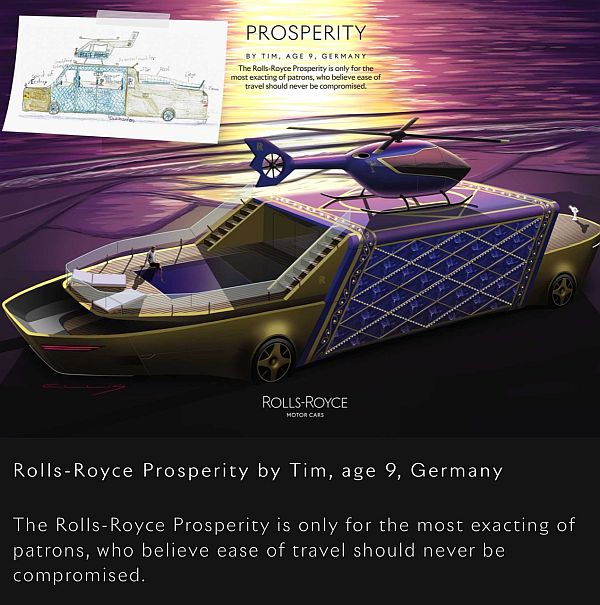 Rolls-Royce "Prosperity" by Tim, age 9, Germany.