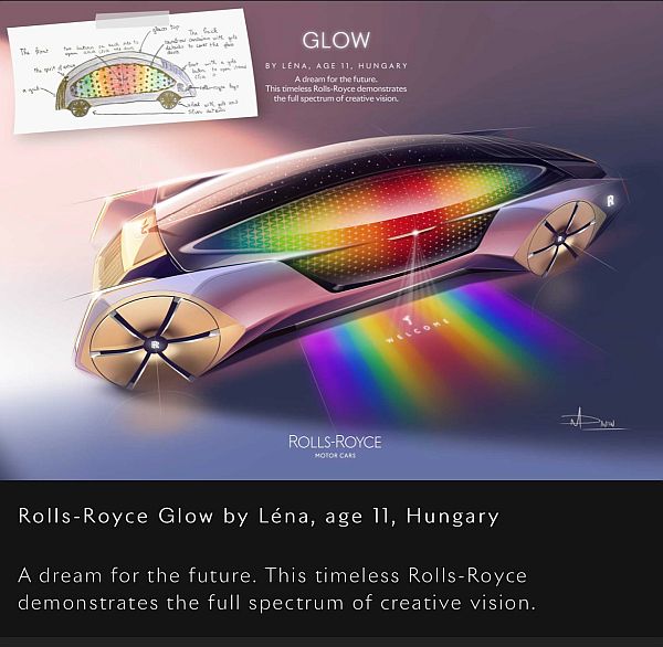 Rolls-Royce "Glow" by Léna, age 11, Hungary.