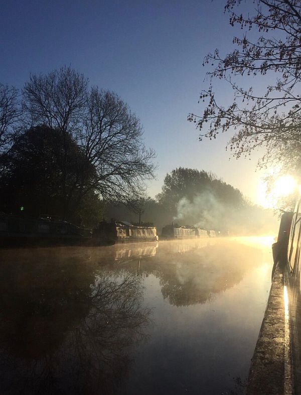 Autumn in London on the River Lea.