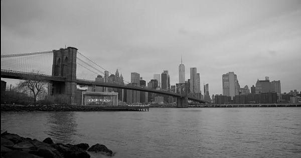 Black and white picture of New York in Autumn