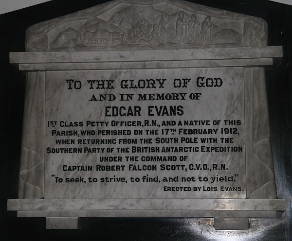 Gravestone of Edgar Evans.