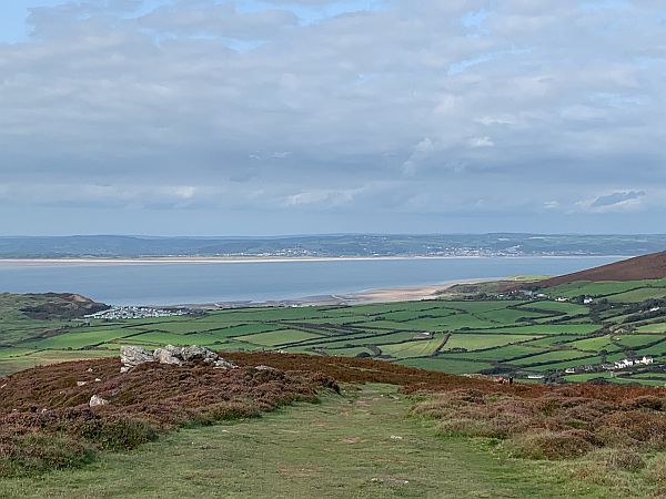 Overlooking Rhossili Bay.