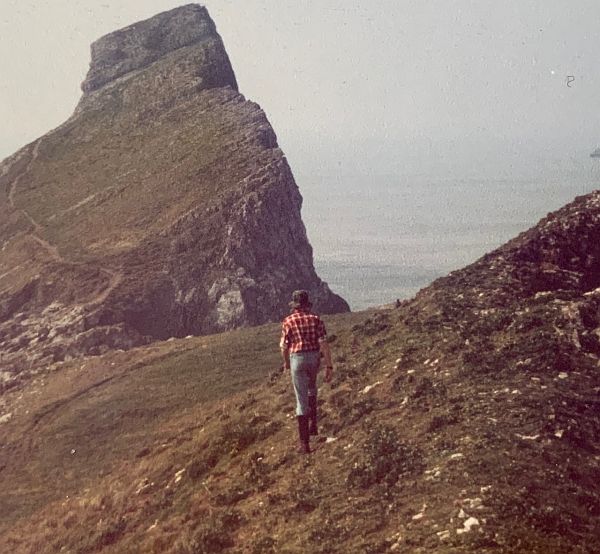 Andrew on Worms Head Island.