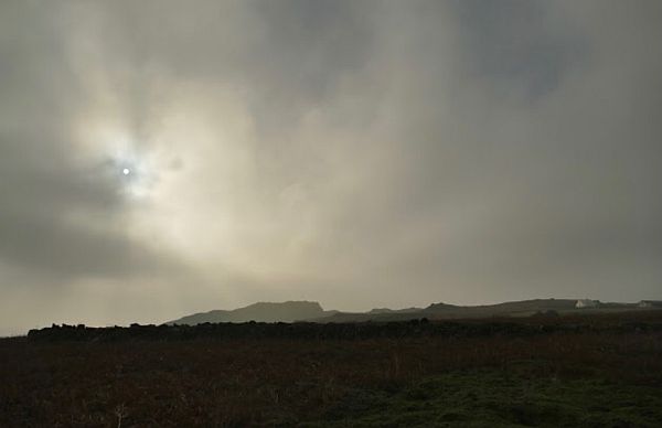 Atmospheric lighting over Skokholm Island.