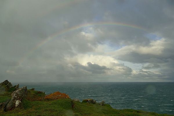 Rainbow over the bay.