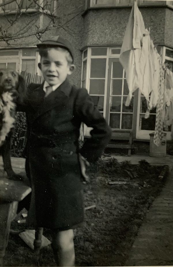 26 January 1953. Bobby's 9th birthday. The year of the class of 53 last week, of course. The back garden of 138 Brocks Drive, North Cheam . Notice the school cap.