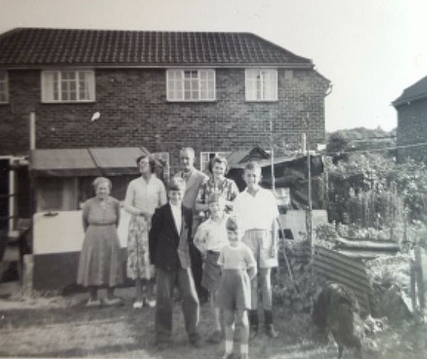 The family. Granny Ball (Minnie/Miriam ) Dorothy, Sid, Kath, Bobby. Cousins Michael, Steven, Peter.