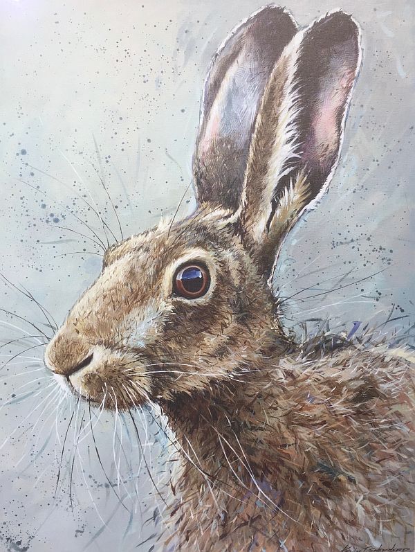 Colour drawing of a hare.