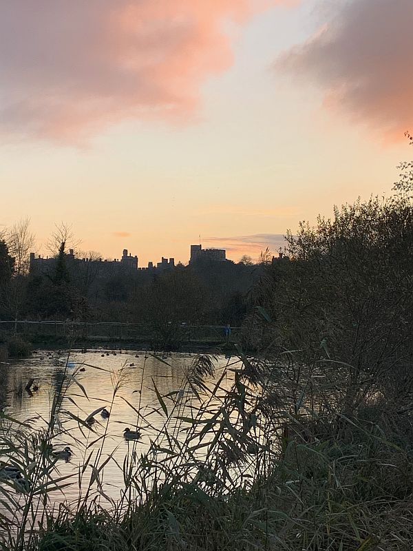 Sunset over Arundel Council as seen from the Wetlands.