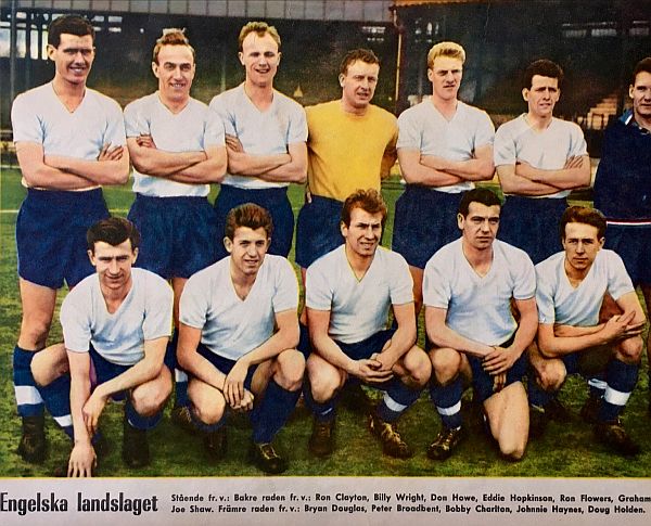England team photograph with Johnny Haynes.