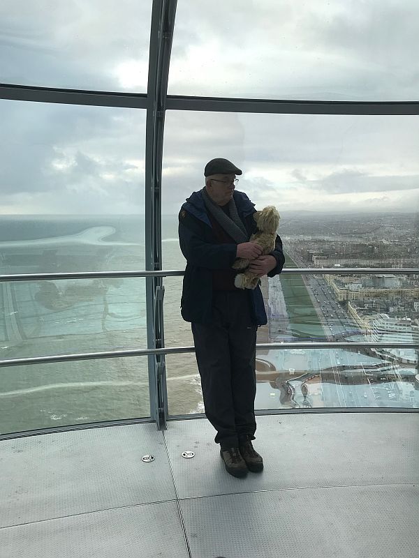 Party Bash - Bobby and Bertie on the i360 in 2019.