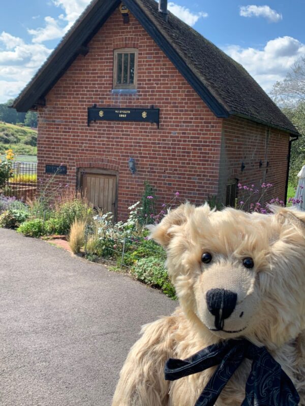 Bertie outside Paddington Mill, Abinger.