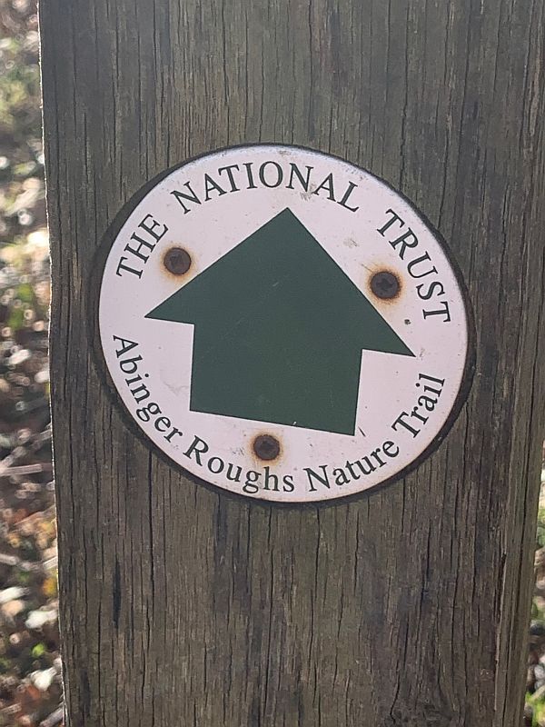 Abinger Roughs nature trail marker.