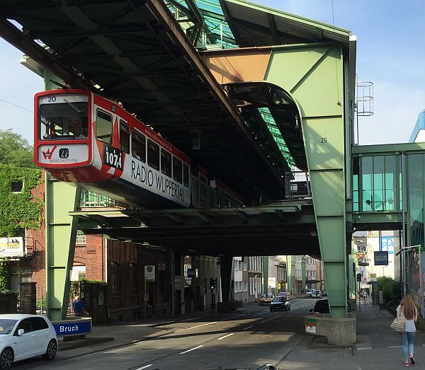 Wuppertal Schwebebahn. Probably our favourite railway. The world famous upside down railway.