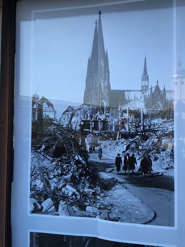 Like St Paul's, the cathedral survived the war and the bombing, which the rest of Cologne did not.