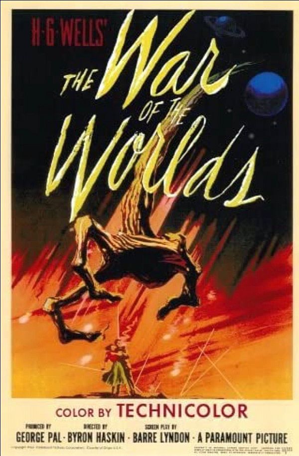 Cinema poster for War of the Worlds 1953.