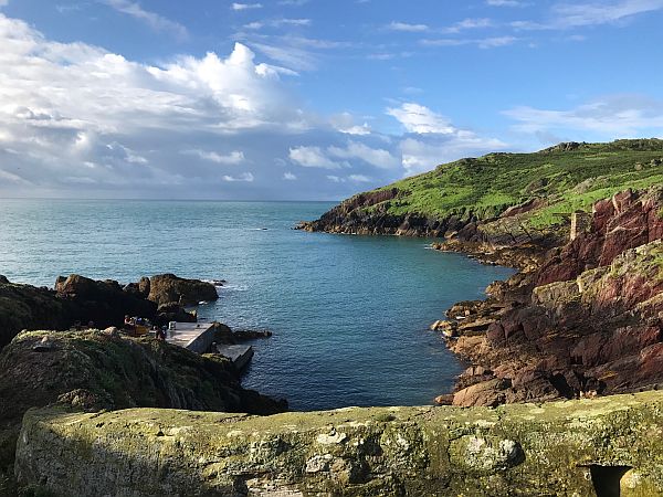 View across from the cliffs of Skokholm Island.