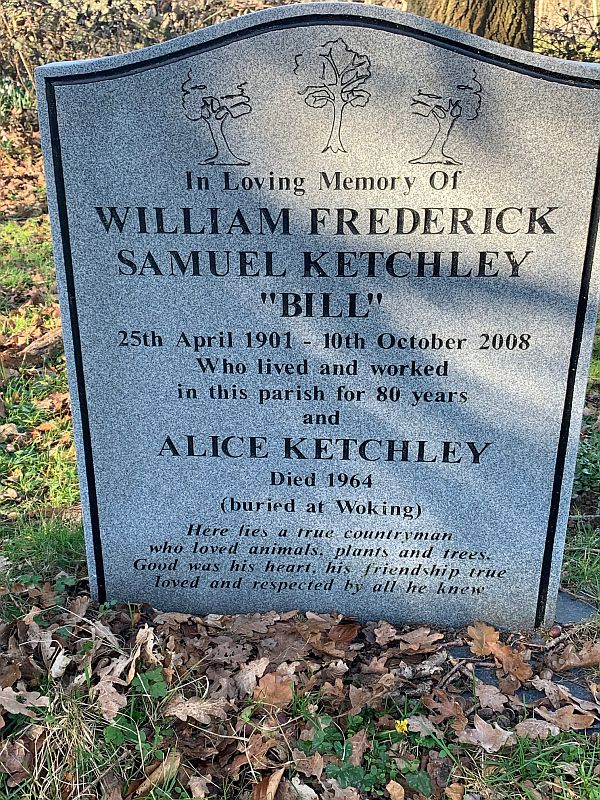 Gracestone of William Frederick Samuel Ketchley.