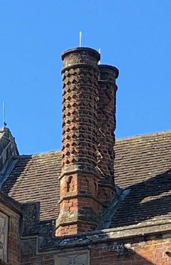 Ornate brick chimneys, Wotton House.
