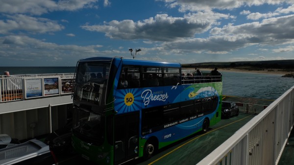 Sandbanks Ferry. Lovely open top bus ride that to Swanage.